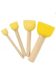 Ahşap Saplı Rötuş Süngeri Dörtlü Set